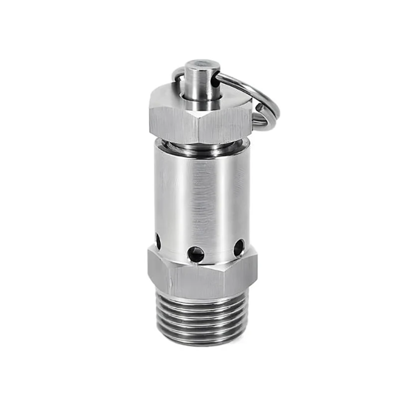 Adjustable 304 Stainless Steel Safety Pressure Relief Valve 1/4 1/2