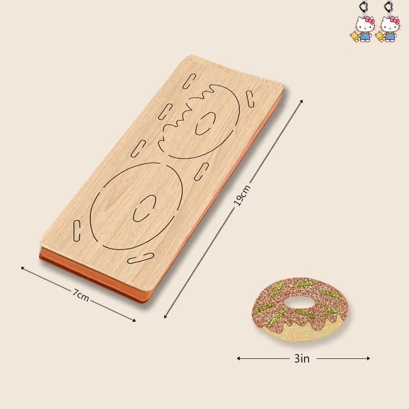 SIZZIXDIES 1piece 3-inch 2-layer donut wooden cutting dies suitable for most machines