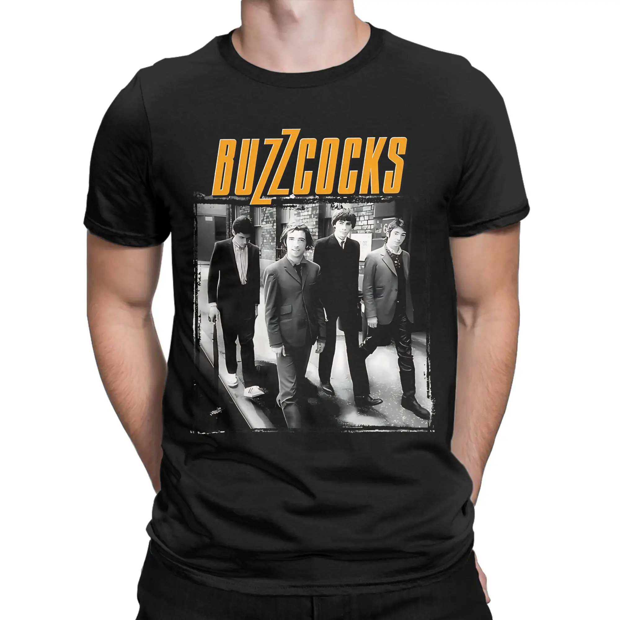 Sharp Retro Punk  Classic Novelty 100% Cotton T-Shirt Buzzcocks Tops Tees For Men