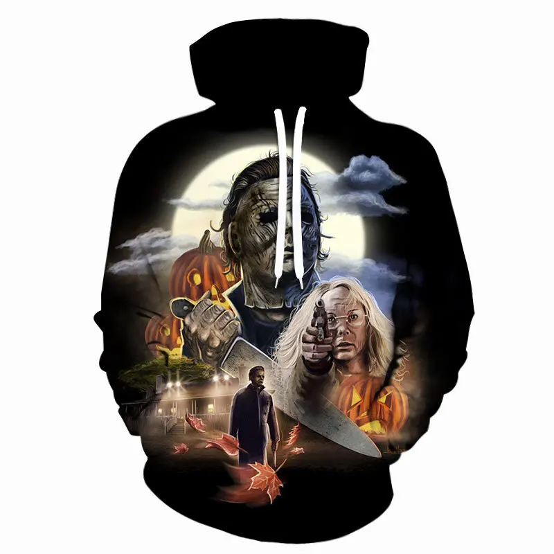 Halloween Michael Myers Horror Movie 3D Print Hoodies Men Women Fashion Sweatshirts Hoodie Kids Pullovers Tracksuit Man Clothing