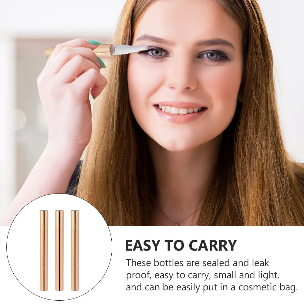 

3Pcs Empty Nail Polish Tube Container Leak-Proof Refillable Lip Gloss Bottles for DIY Lip Oil Eyelash