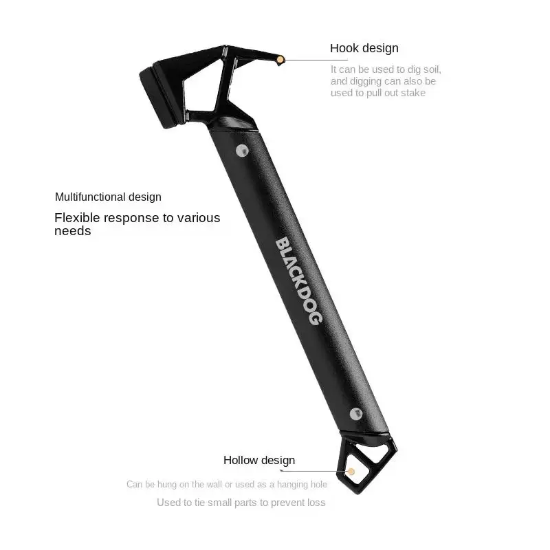 Blackdog Outdoor Multi-Function Tool Camping Tent Nail Hammer Outdoor Survival Equipment