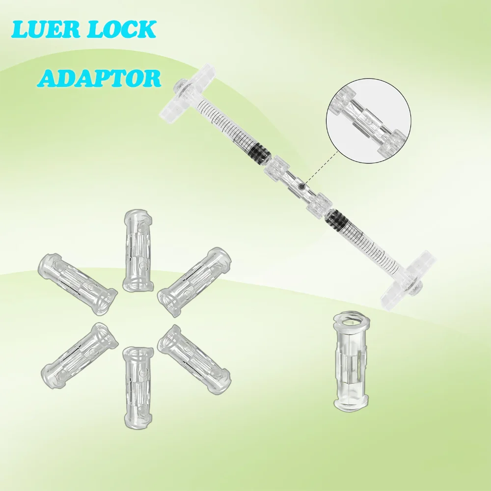 Luer Thread Connector  Transparent Syringe Double-Way Connector Easy And Durable Use In Sterile Environment Drug Guid