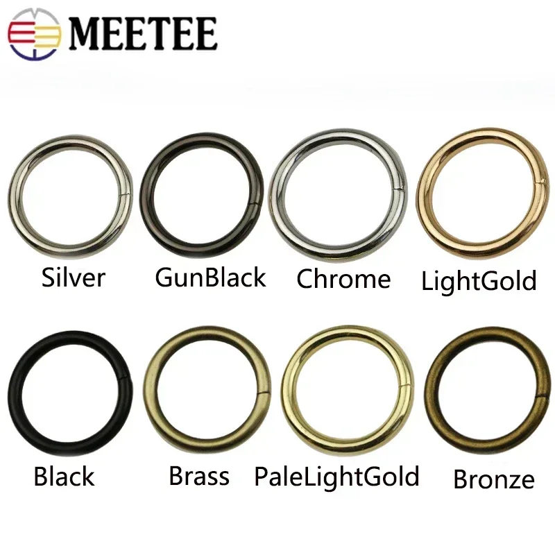 5/10Pcs Metal O Ring Buckles for Bag Strap Dog Collar Clasp Webbing Belt Hooks KeyChain Loops DIY Handbag Hardware Accessories