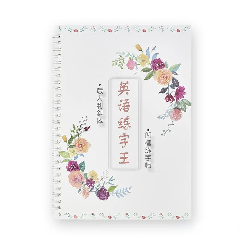Italy English Copybook Italic Reusable Italian Italicized Calligraphy for Students and Children To Practice English Free Pen