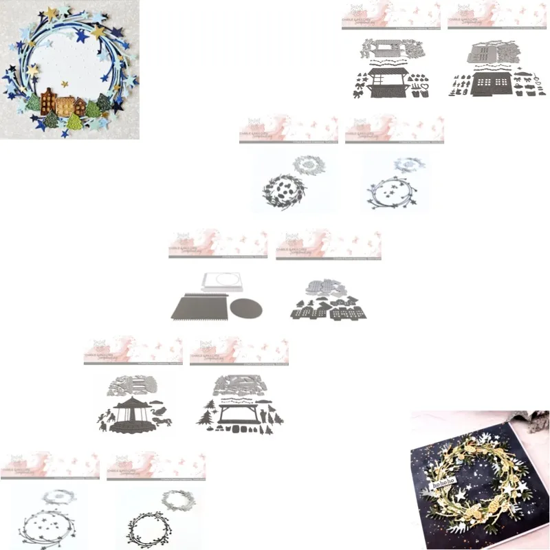 Christmas Tree Stand Village Metal Cutting Dies for DIY Scrap Booking Crafts Dies Cut Stencils Maker Photo Album Template 2026