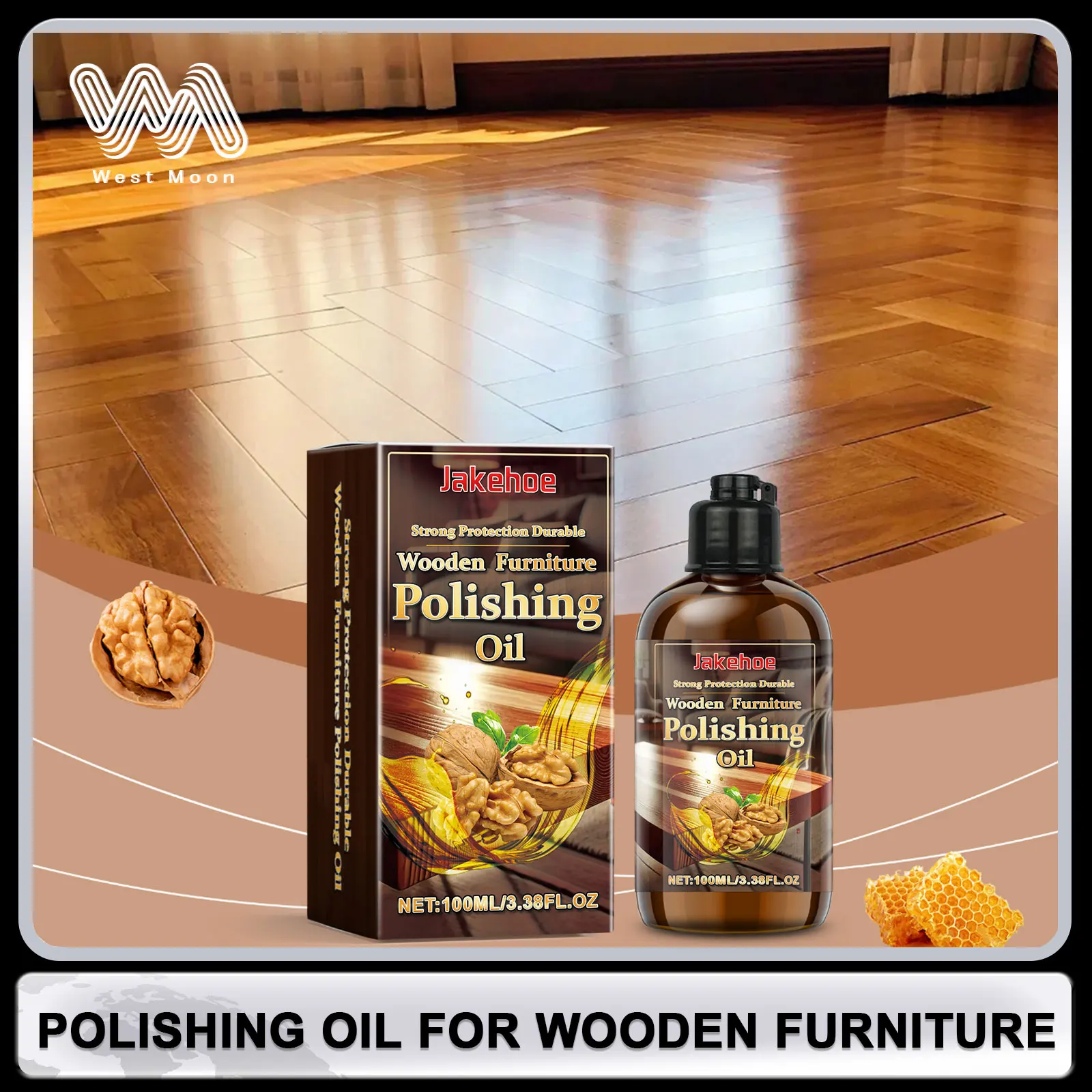 Polishing Oil for Wooden Furniture Waterproof Restore Woody Luster Prevent Drying Cracking Long Lasting Moisturizing Wooden Care