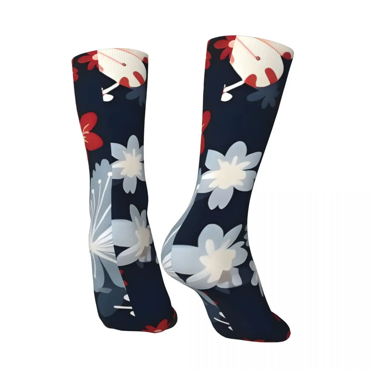 The Flowering Garden Men's Socks Retro Harajuku Street Style Novelty Casual Crew Sock