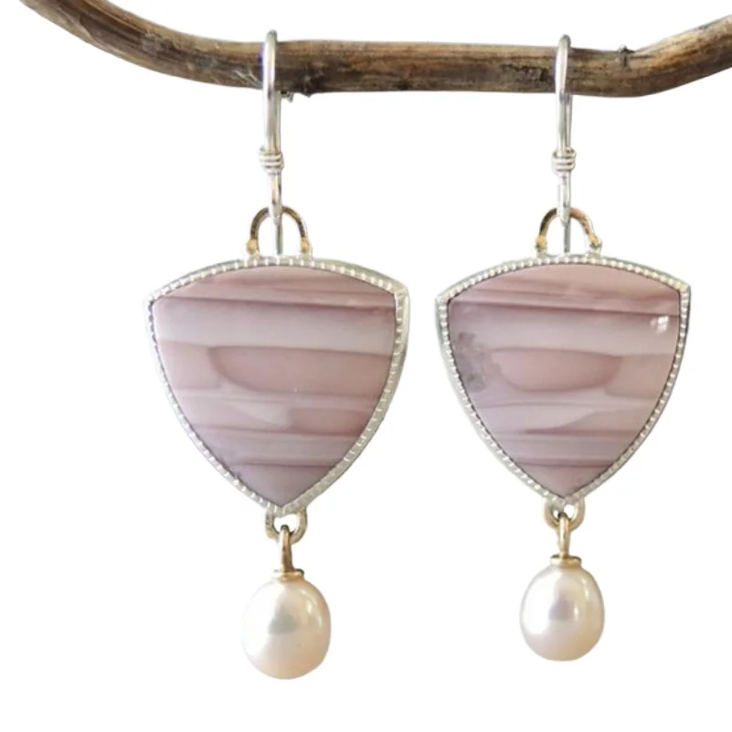 

Genuine Pair Of South Sea White Drip Pearl Earring