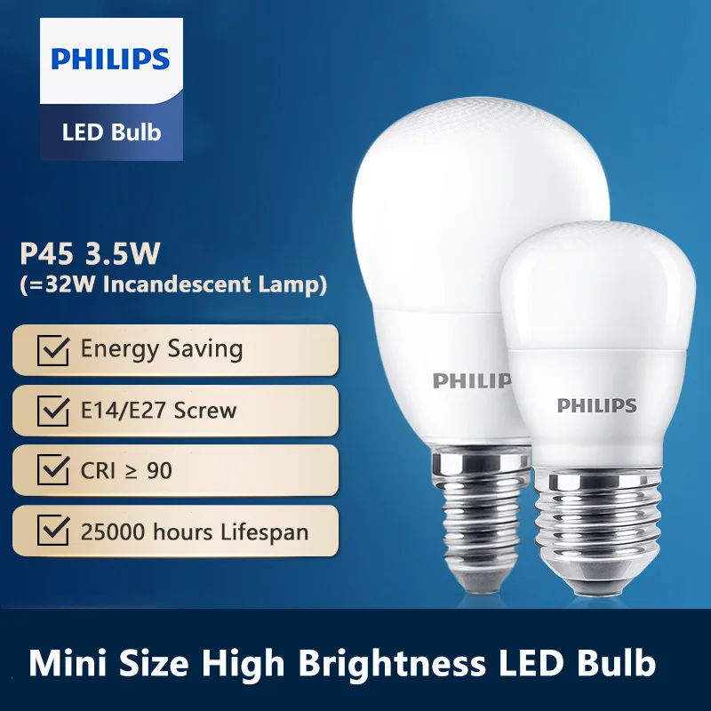 مصابيح جولف فيليبس LED P45 E27 E14 بقدرة 3.5 وات (=32 وات وهاج) مصابيح MyCare 3000K 6500K بيضاء 220 فولت-240 فولت ضوء منزلي LED مريح للعين #2