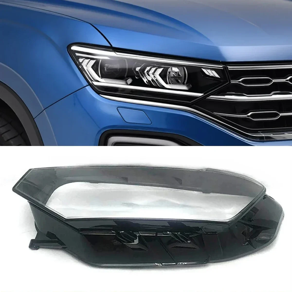 For Volkswagen VW Tayron Front Headlamp Cover Transparent Headlight Shell Lens Plexiglass Replace Original Lampshade 2019-2021