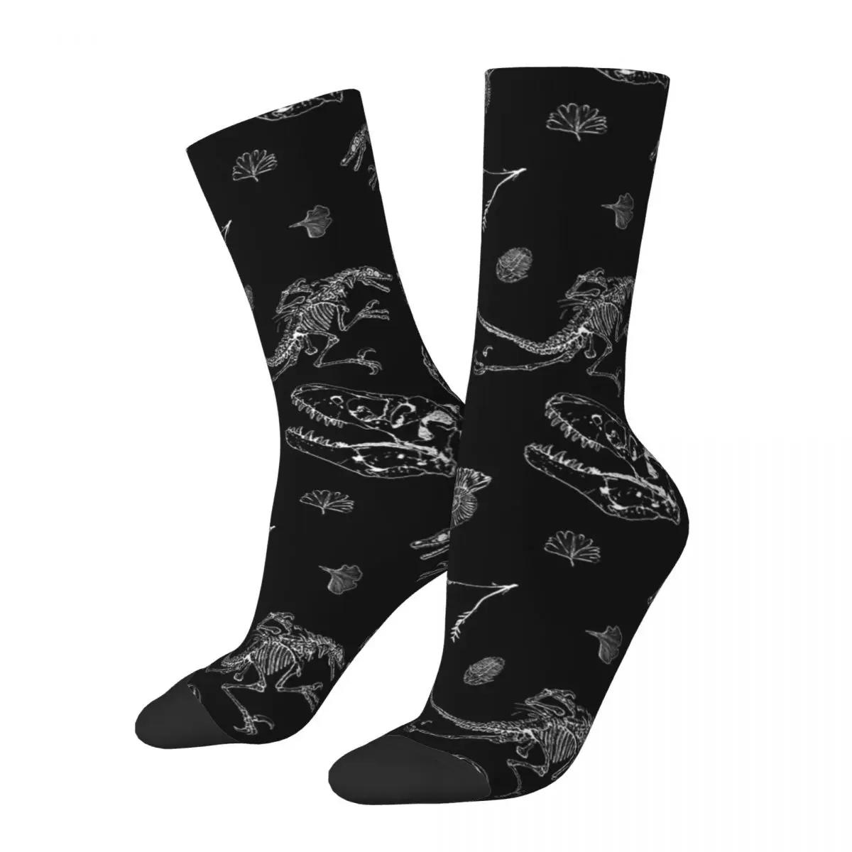 

Dinosaur Fossils Socks Retro Stockings Couple Breathable Outdoor Sports Socks Spring Custom Non Slip Socks