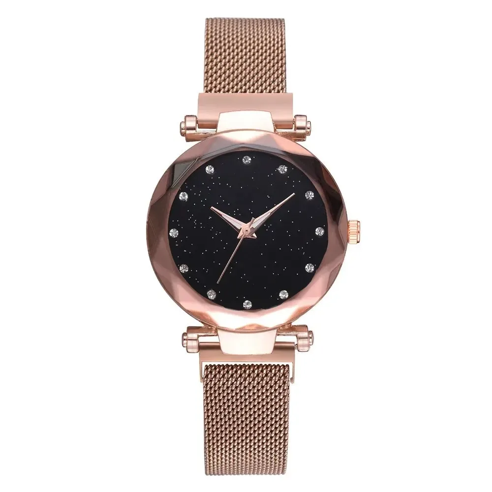 

Luxury Women Watches Mesh Belt Magnetic Starry Sky Female Clock Quartz Wristwatch Fashion Ladies Wrist Watch Relogio Feminino