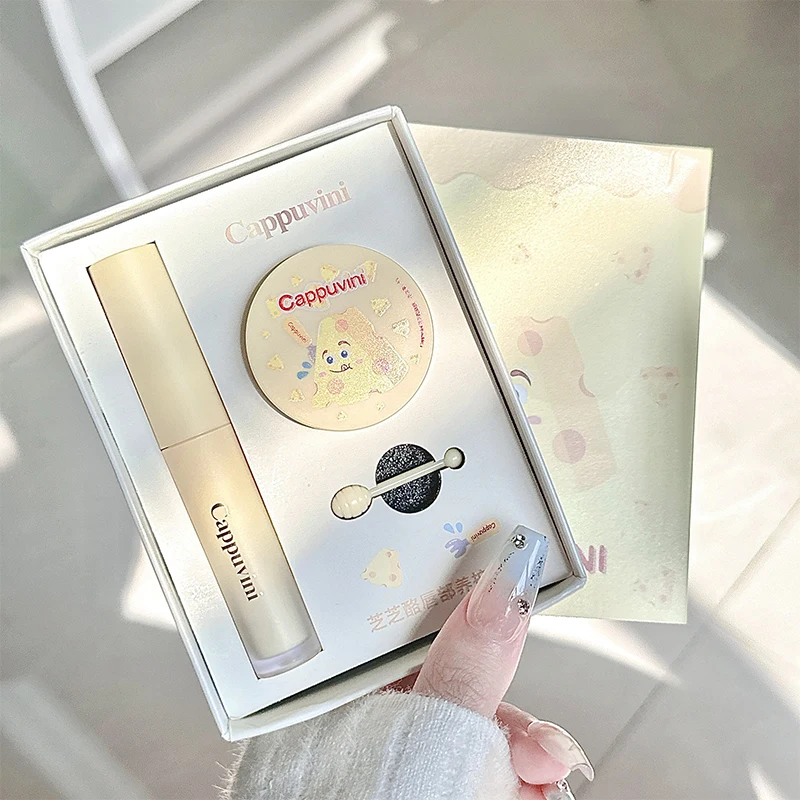 카푸비니 립 케어 세트 각질 제거 꿀 립밤 건조함 완화 보습 립글로스 크림 가벼운 텍스처 워터리 립 마스크 메이크업