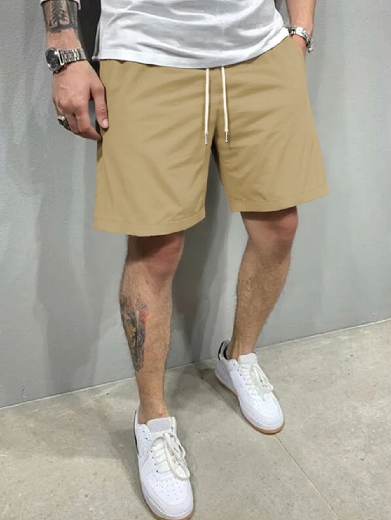 

Men's Solid Color Shorts Regular Fit Casual Comfy Shorts for Summer Men's Bottoms for Daily Wear