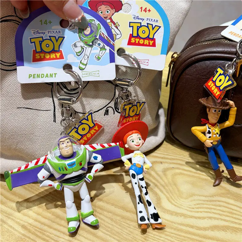 Pixar Toy Story Buzz Lightyear Woody Figur Schlüsselanhänger Taschenanhänger Taschencharme Paar-Geschenk für Rucksack-Dekoration Auf Lager – Detail 23