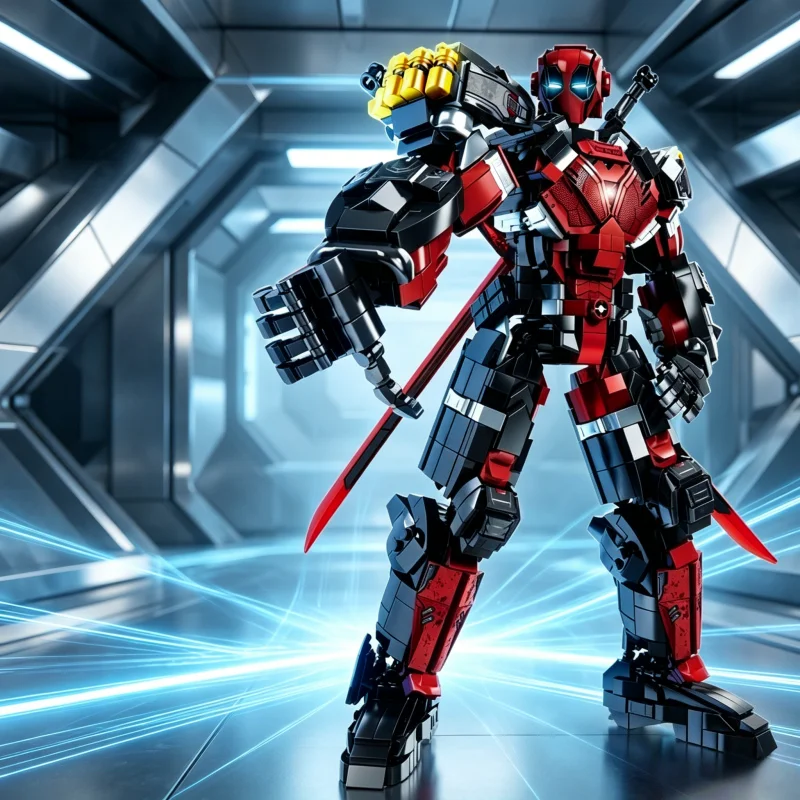 

MOC Mecha Warrior Building Blocks - Robot Model, DIY Building Blocks Christmas Birthday Gift for Boys and Adults