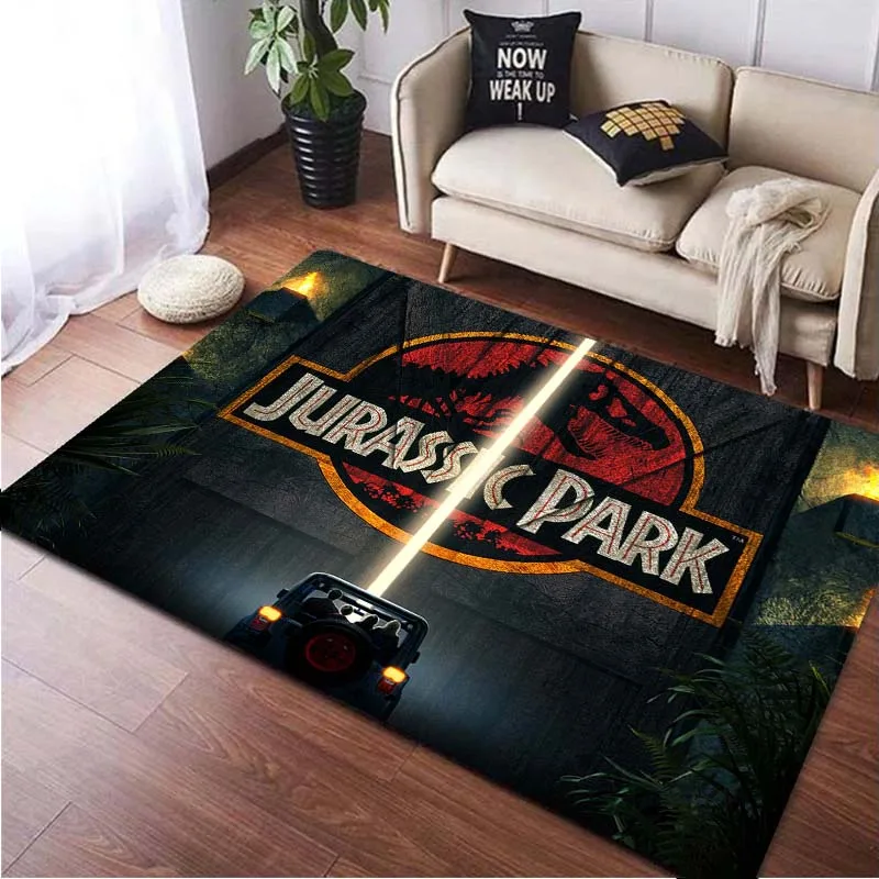 Jurassic World Jurassic Park Dinosaur Area Rugs for Living Room Bedroom Decoration Rug Children Play Room Mats Anti-slip Carpets