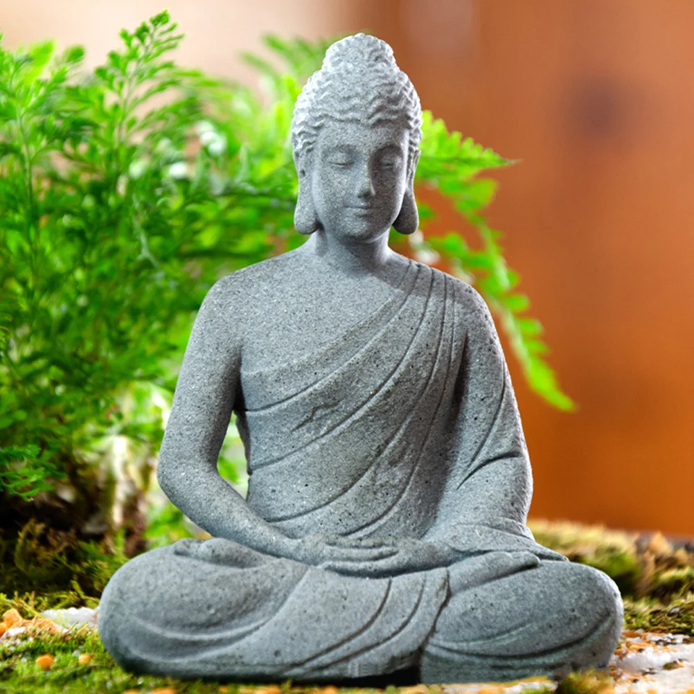 

Aquarium Buddha Statue for Fish Tank Zen Garden Decoration Mini Sitting Buddha Home Office Desktop Sacred Sculpture Ornament