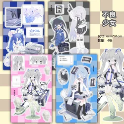 Sweet Cool Anime Stickers DIY Electric Heart Girl Character Sticker Girl