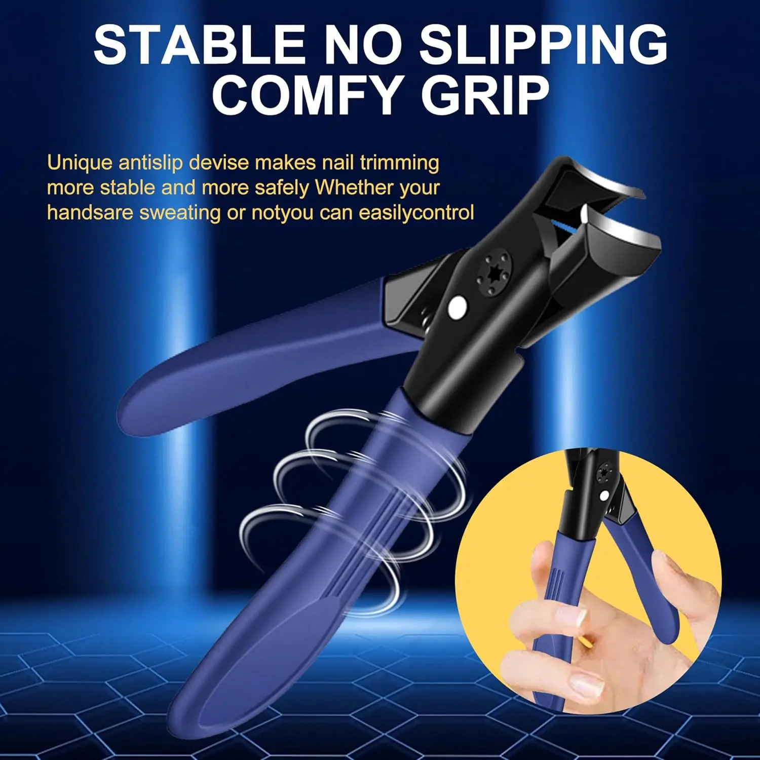 1/2/5pcs Large Opening Nail Clippers Gray Nail Trimmer Thick Nails for the Elderly Individual Household Nail Clippers Durable