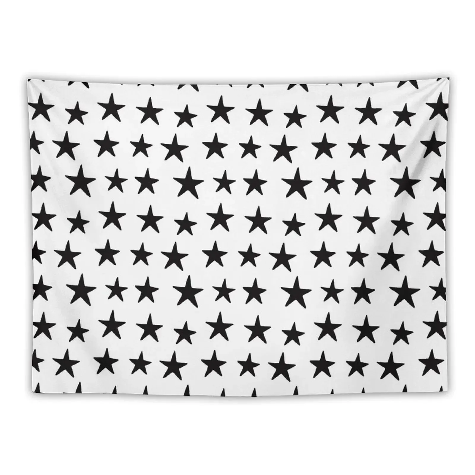 Star Pattern Black On White Tapestry Aesthetics For Room Home Decorations Home Decor Accessories Wall Deco Tapestry