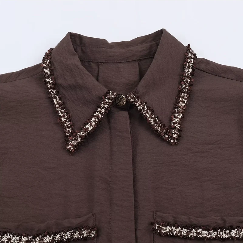 2025 novas camisas de outono topos moda retro juventude blusas soltas chique e elegante outono viagem coringa rua camisas estudante feminino