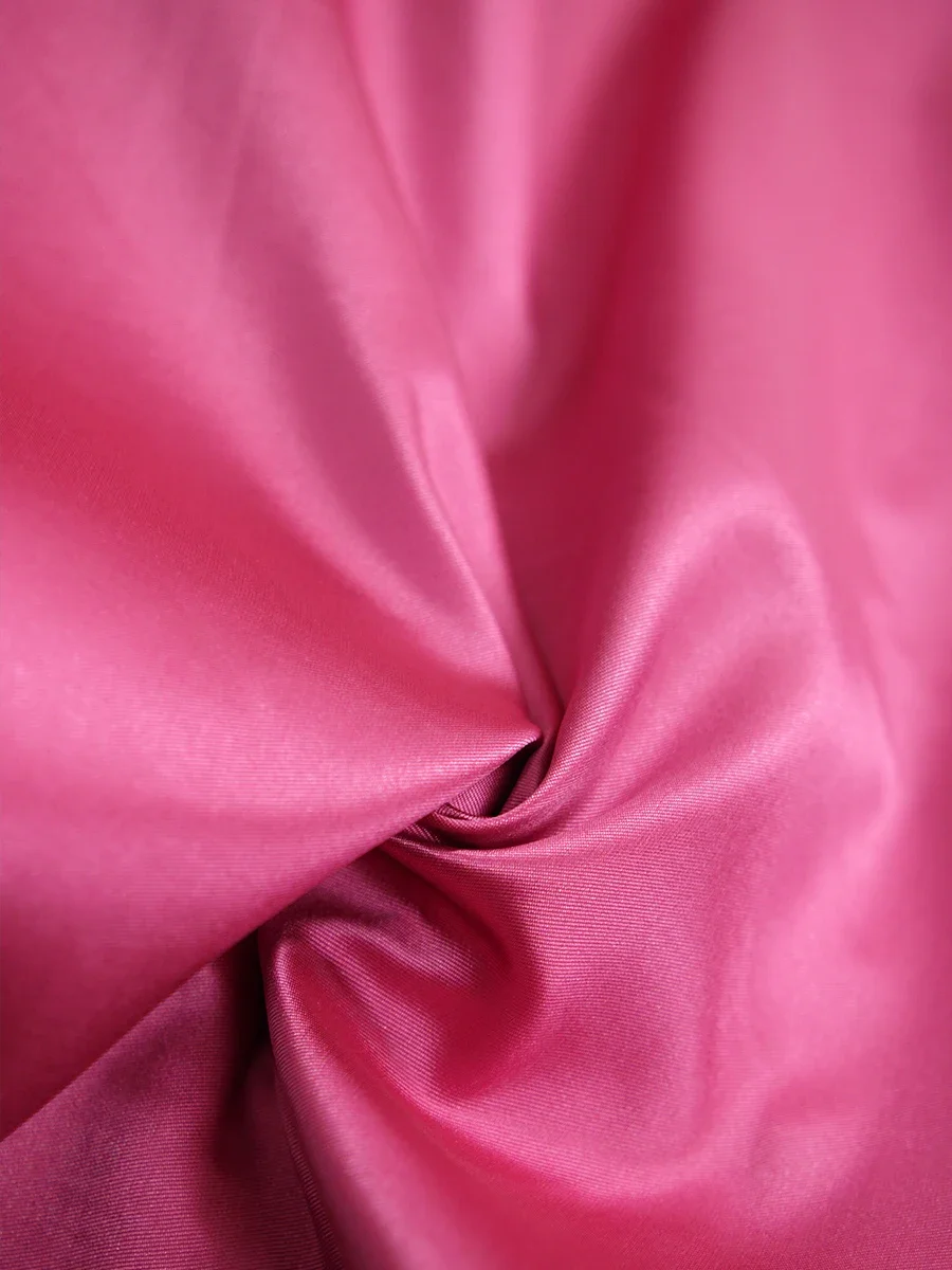 Tela Mikado de colores brillantes con estructura firme de brillo de alta saturación y rendimiento antiarrugas para vestidos, ropa y decoración de escenario