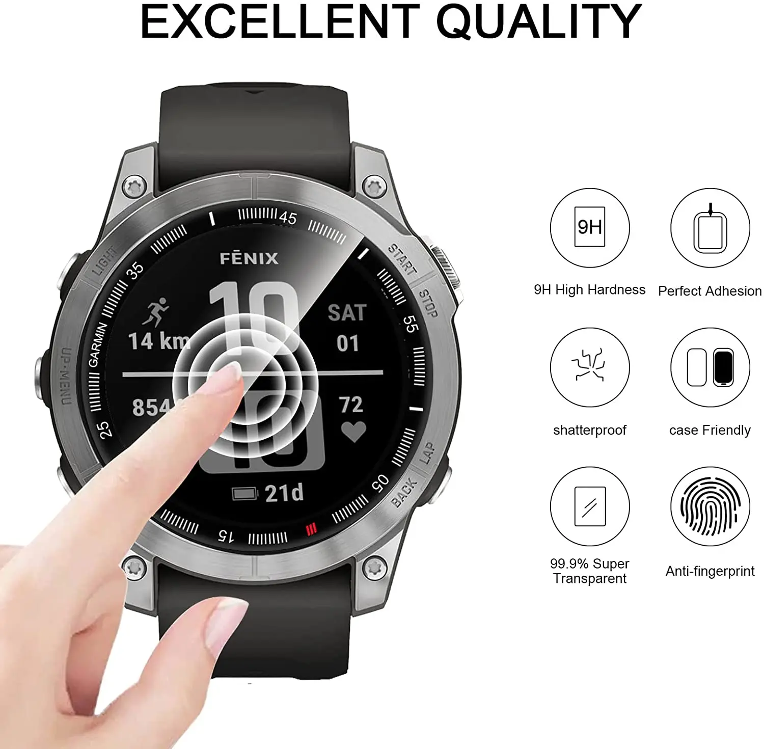 Garmin Fenix 7 7 7x 7s用のスマート3D保護フィルム,ソフトスクリーン,時計保護アクセサリー