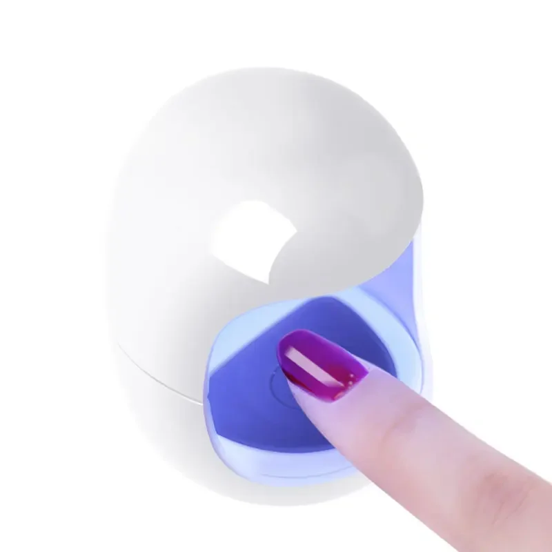 New USB interface Q Shape Phototherapy Nail Lamp Nail Polish Gel Curing Mini LED UV Lamp Travel Home Nail Art Timing Nail Dryer