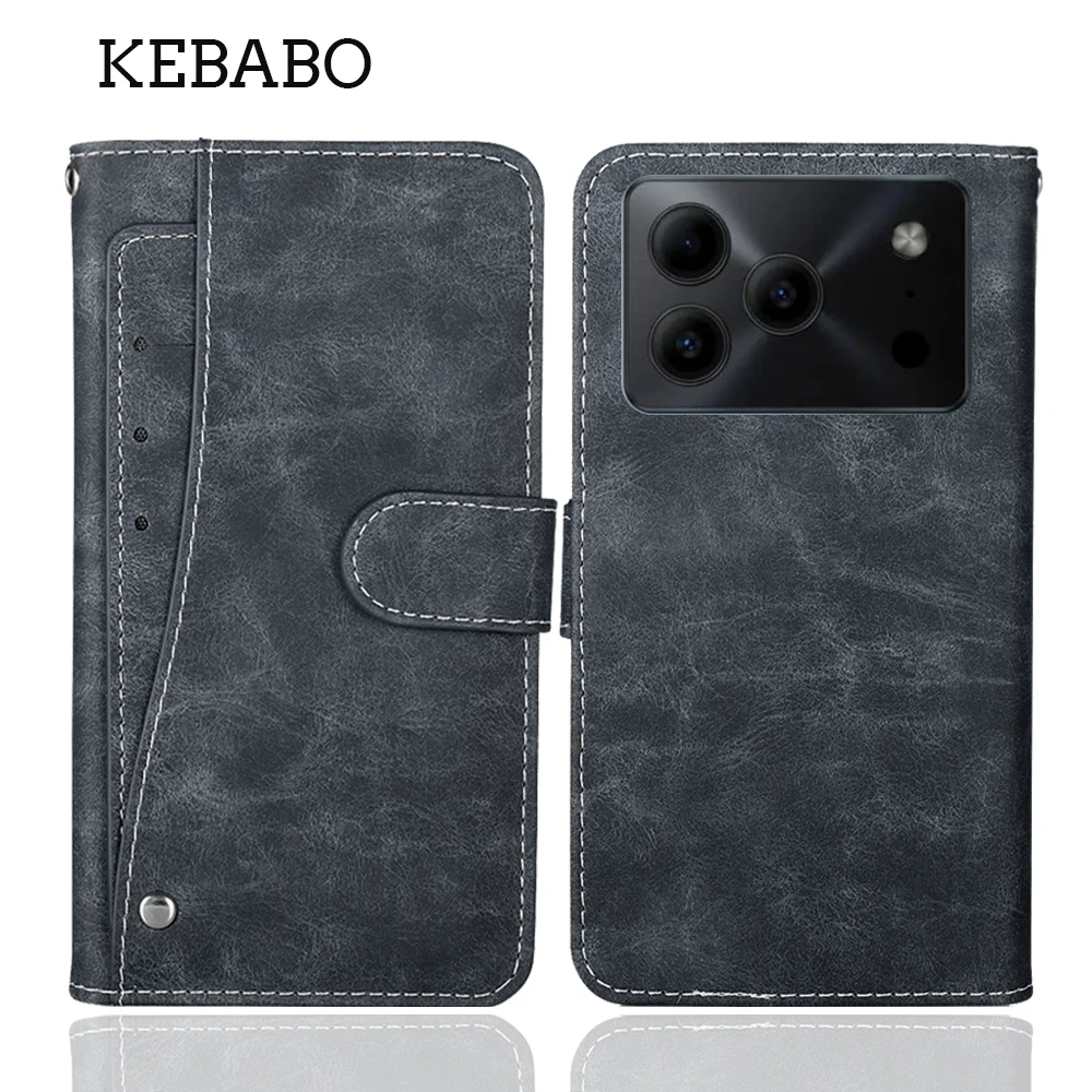 Leather Wallet Doogee Note 56 Plus Case 6.56" Fashion Luxury Protective Customize Cover Phone Vintage Book Style