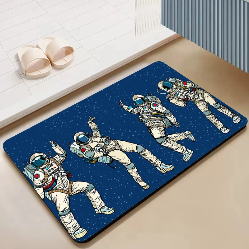 Prayer Mat Spaceman Diatom Ooze Dish Mat Drying Door Mats Carpet Living Room Home Decoration Rug Bathroom Floor Kitchen Foot