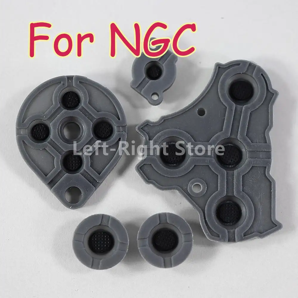 2 juegos para Nintendo GameCube, botones adhesivos conductores, almohadilla de silicona de contacto de goma, botón d-pad para controlador de juego NGC