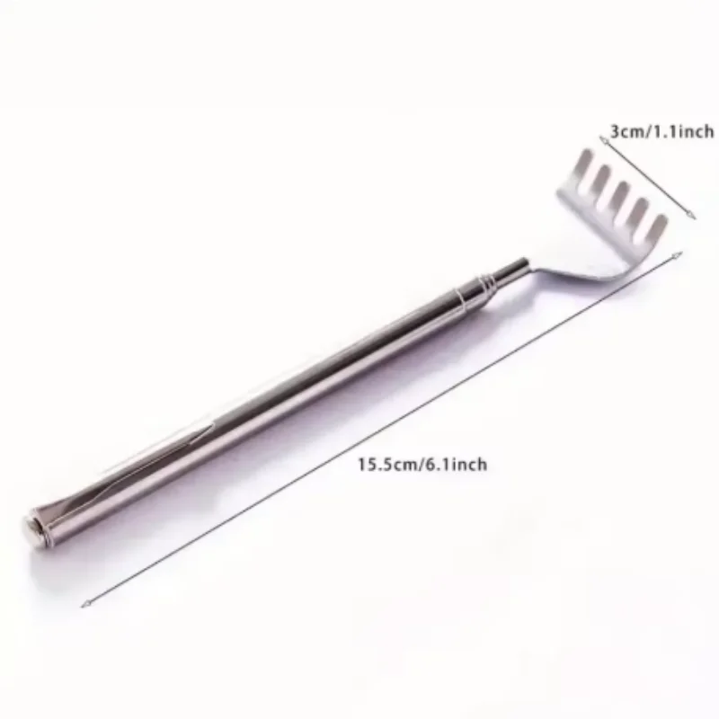 1/3/5pcs Telescopic Adjustable Size Itch Scratcher Massage Tool Heath Care Back Scratcher Portable Back Massager Stainless Steel