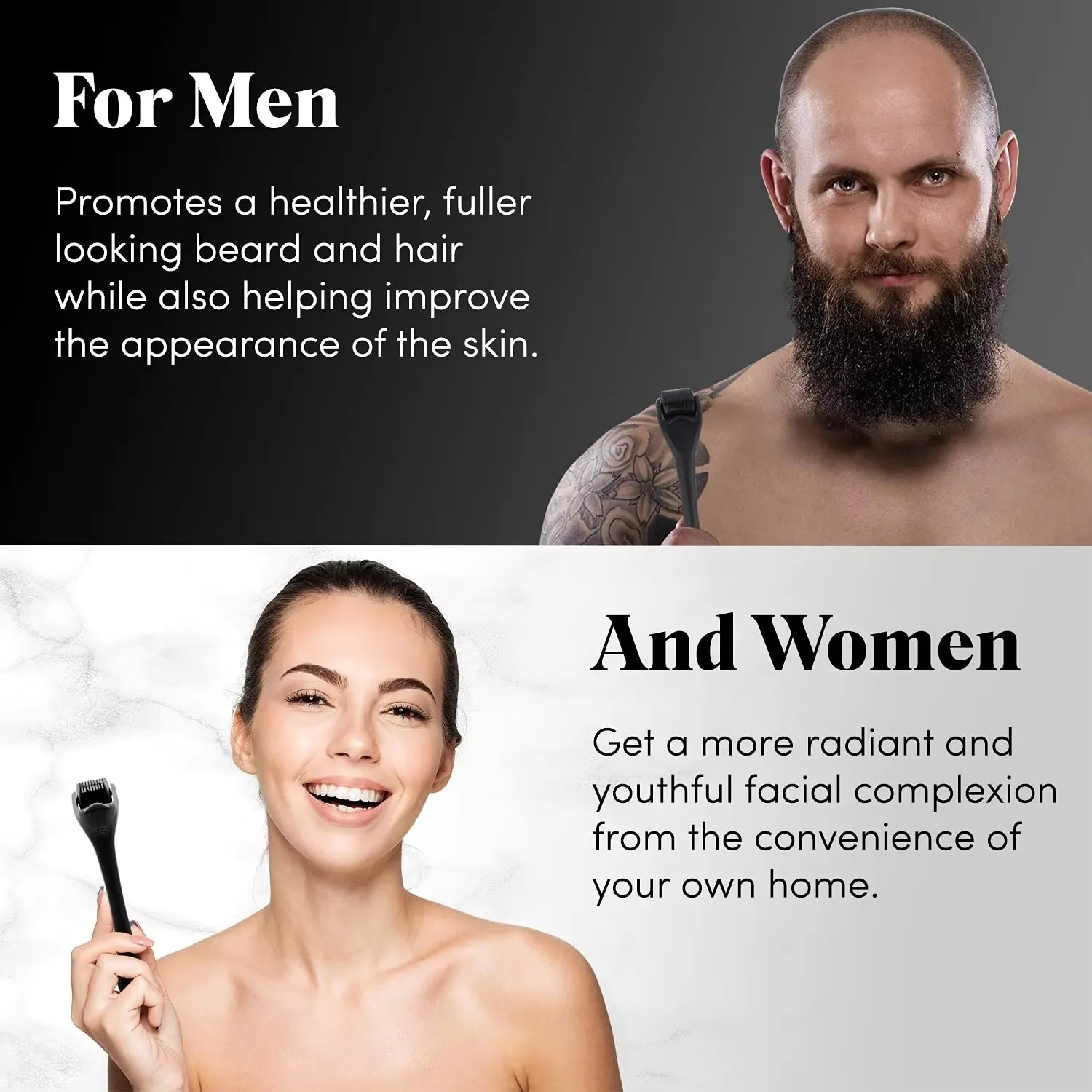 540 Micro Needles Derma Roller for Skin,Beard & Hair Growth,0.2mm\\0.25mm\\0.3mm,Face Roll Tool,Professional Facial Skincare Tools