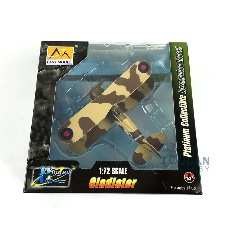 Trumpeter 1/72 Airplane EASY MODEL 36456 Gladiator Mk.1 Aircraft Diecast Plane TOUCAN Gift Toys Model TH07259