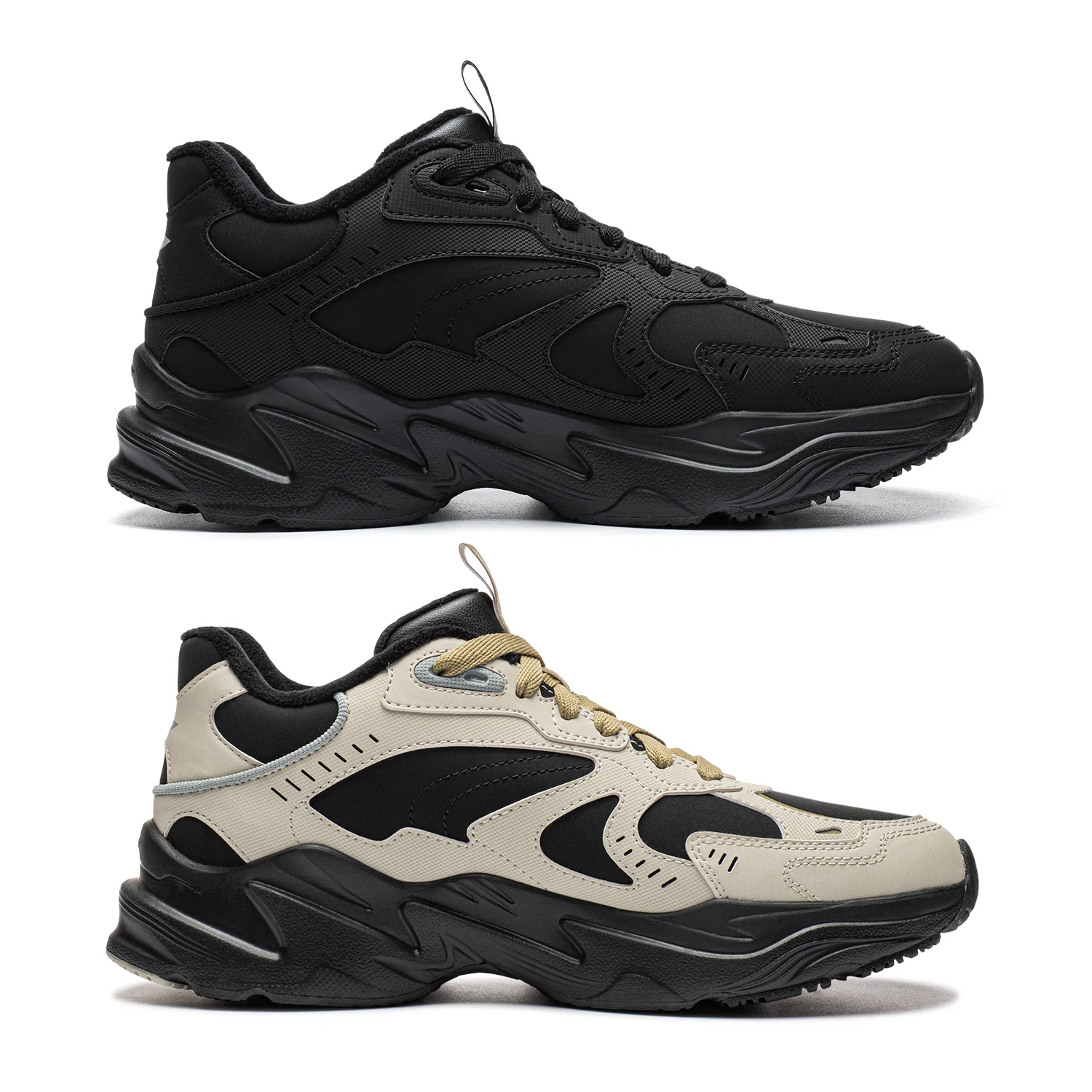 Li-Ning Men's LN DEFENDER Lifestyle Shoes Fleece Winter Warm Comfortable Sports Shoes LiNing Classic Leisure Sneakers AGCW401