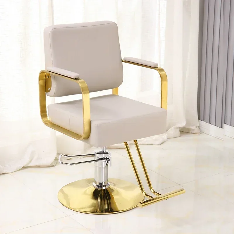 Luxury Swivel Barber Chairs Beauty Salon Accessories Ergonomic Hairdressing Chair Height Adjustable Kappers Stoelen Furniture