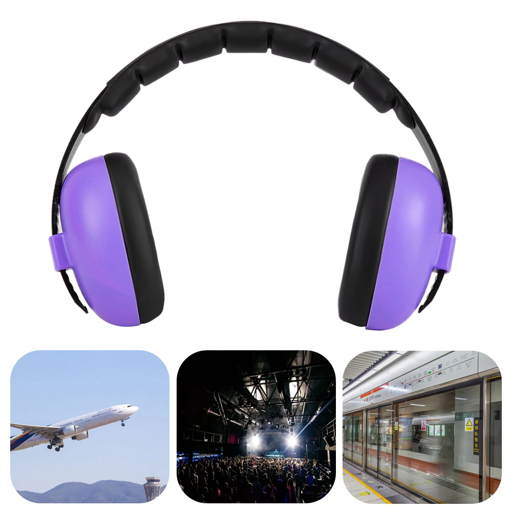 

zk30 Sleep Hearing Protection Foldable Design Noise Concelling Earmuff for Children noise protection earmuffs Baby Purple