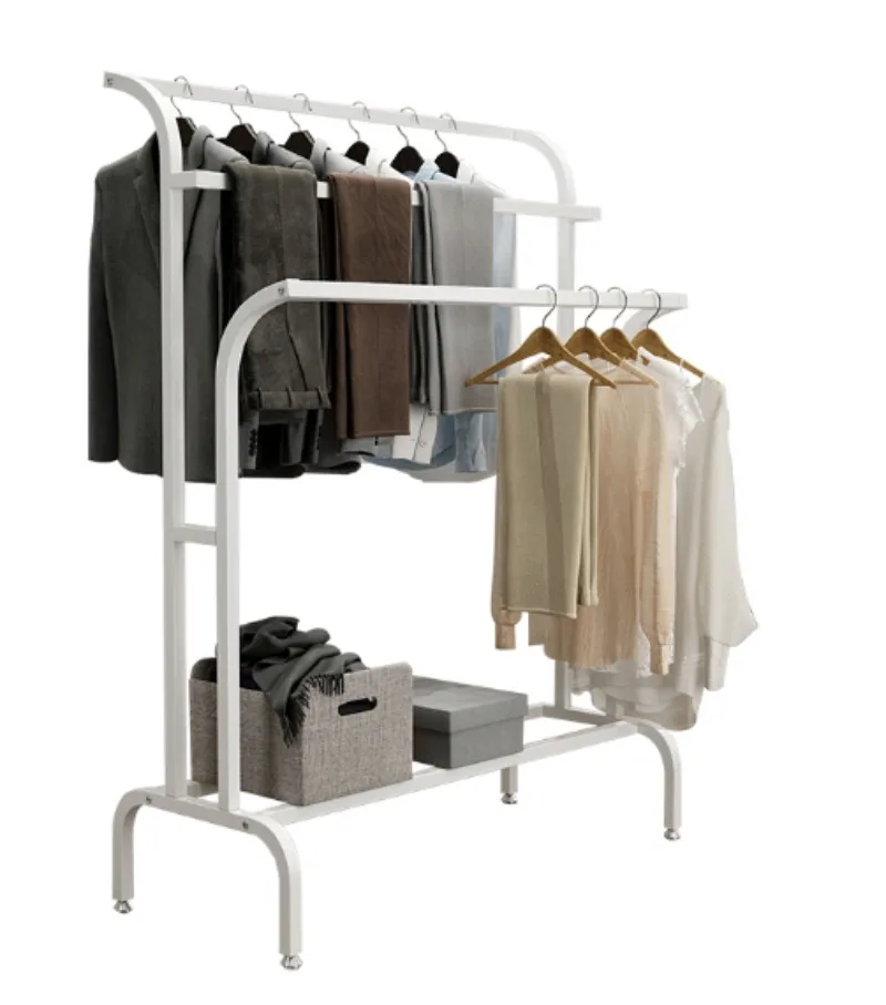 Iron coat rack floor-standing hanger simple display rack clothing store display rack Nakajima rack barber shop towel rack