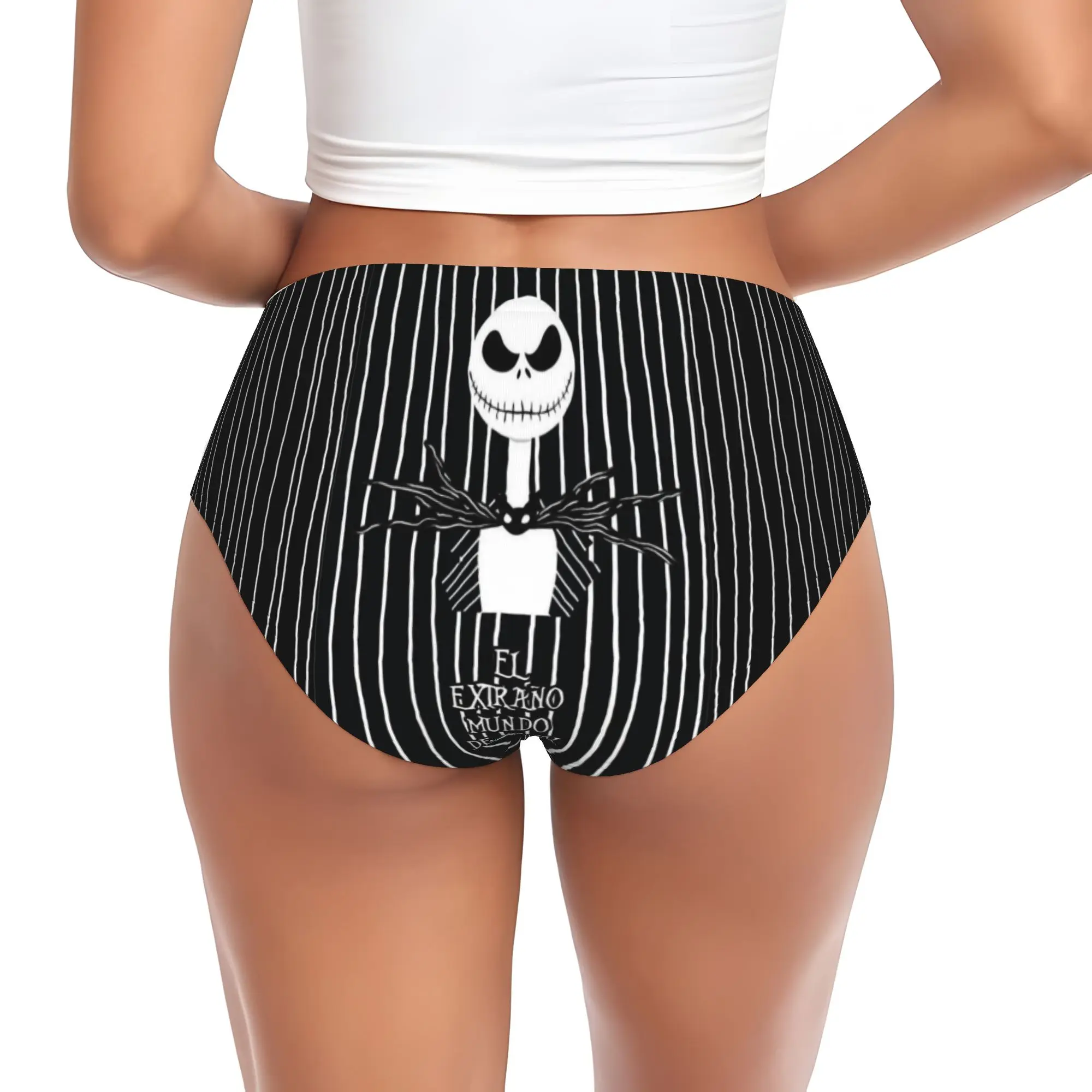 Custom Womens Jack Anime S-Skellingtones Brief Panties Female Breathable  Underwear Underpants