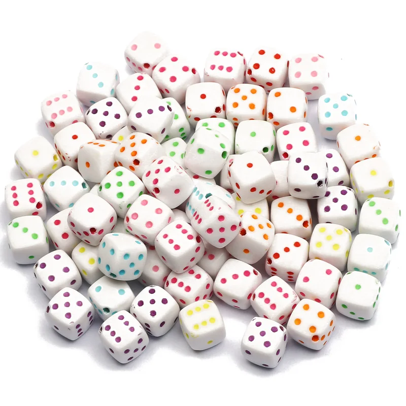 50 stücke 8x8mm quadratische Würfel Acryl Perlen lose Spacer Perlen für Schmuck machen DIY Armband Halskette Ohrringe Zubehör