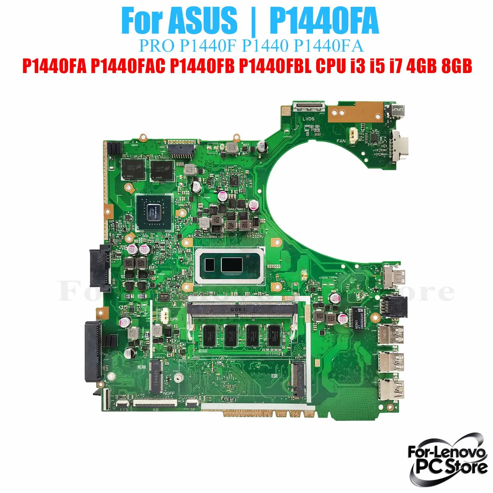 

P1440FA For ASUS PRO P1440F Motherboard P1440FA P1440 P1440FAC P1440FB P1440FBL P1440FA​ Laptop Mainboard