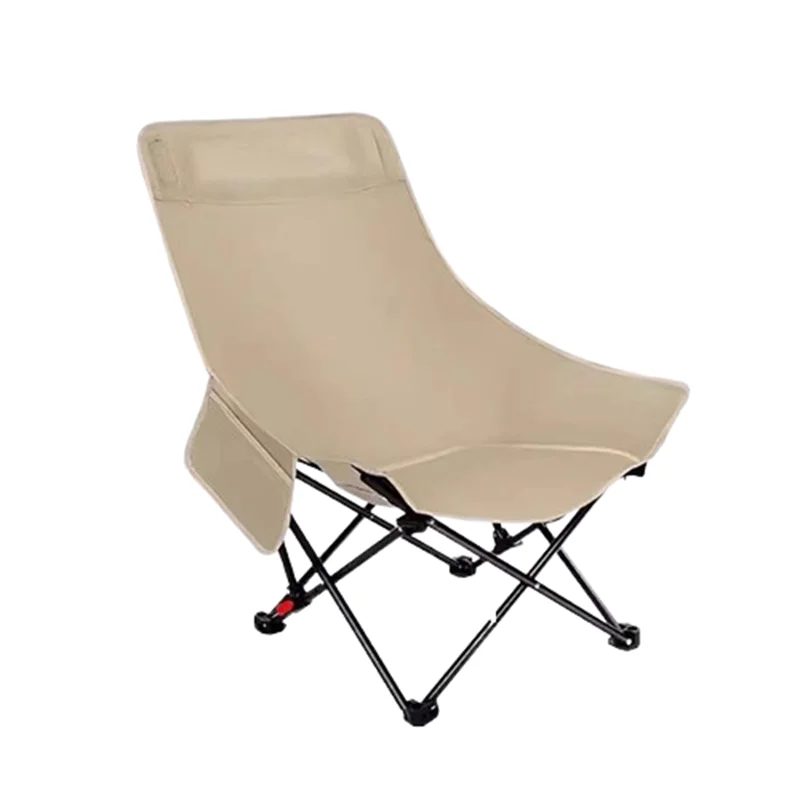 For Moon Back Support Folding Chair Portable Hiking Camping Fishing Folding Chair Sea Beach Reclining Sillas Plegables Furniture