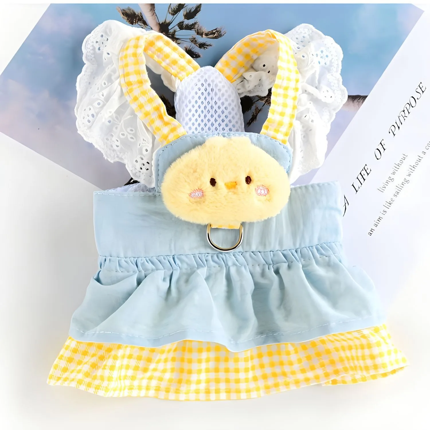 Pet Dog Clothes Cartoon Teddy Princess Skirt Small Dog Summer Breathable Strap with Traction Buckle Pet Presents