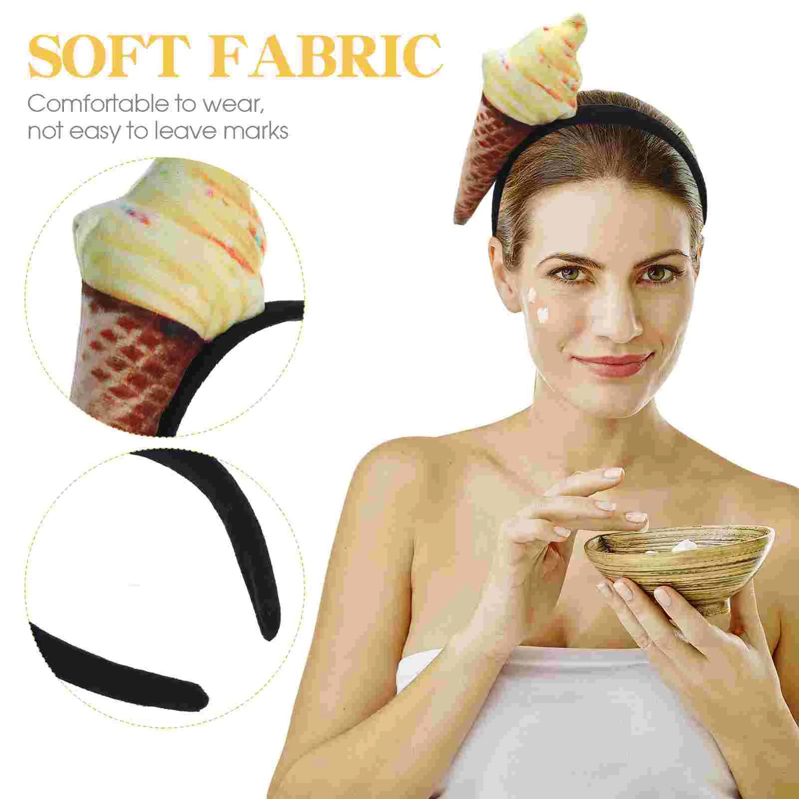 Adult Mini Food Hat Ice Cone Cream Costume Small Halloween Decor Inflatables Costumes for Adults Issue Card