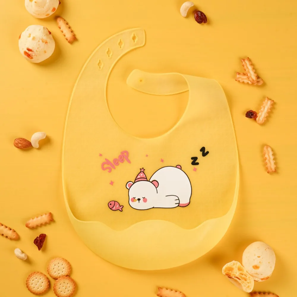Cute Waterproof Baby Bibs Soft Silicone Children Food Apron Animal Printed Super Thin Baby Food Napkin Baby Feeding Stuff