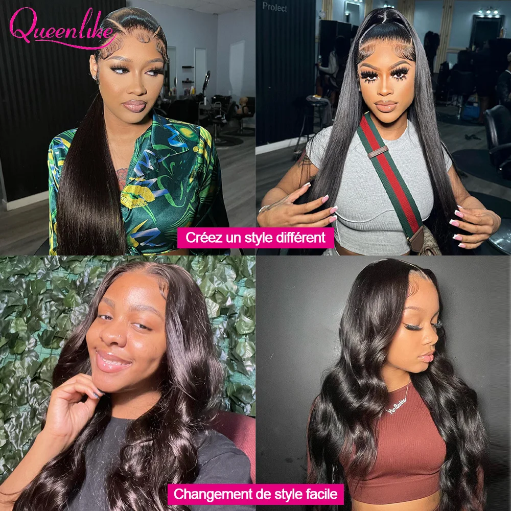 Choice 30Inch 13x4 Straight Human Hair Lace Frontal Cheap Wigs on Clearance Pre Plucked 180% Human Hair Wigs for Women Queenlike