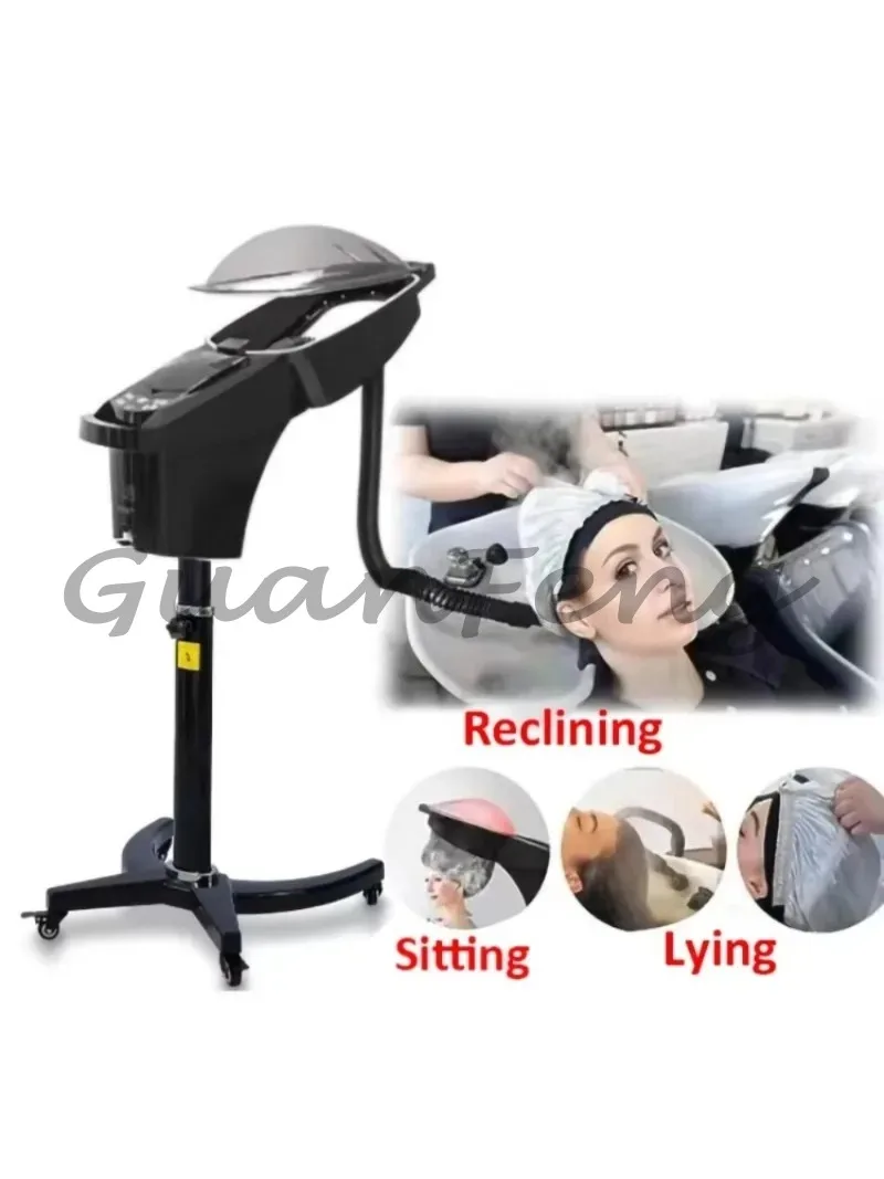 Conditioning Micro-Nano Hot Steaming Salon Equipment Hooded Hair Dryer Steam Cap Steamer with 7 Color Light Emitting Diode
