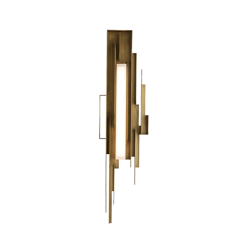 Metalen wandlamp in kubusvorm, luxe design, modern, creatief, geschikt voor woonkamer, villa, hotel, designmodel, decoratieve wandlamp.